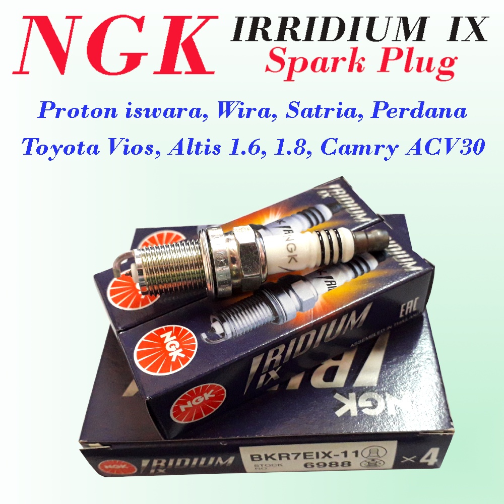 NGK IRIDIUM IX Spark Plug for Proton Iswara, Wira,Toyota Vios, Altis,Camry ACV30,40 BKR7EIX11