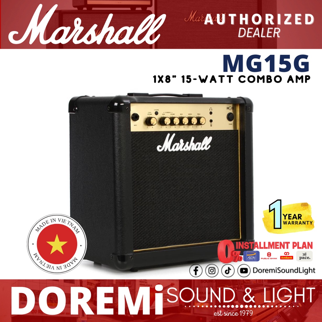 Marshall mg15 15w 1x8 deals guitar combo amp