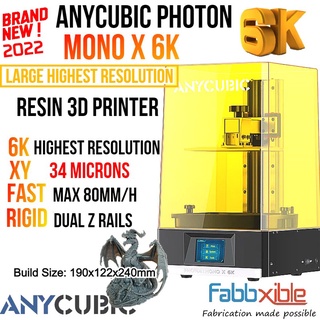 Anycubic Photon Mono X 6Ks Large Size Higher Resolution Resin 3D Printer  9.25″ 195x122x200mm - Smith3D Malaysia