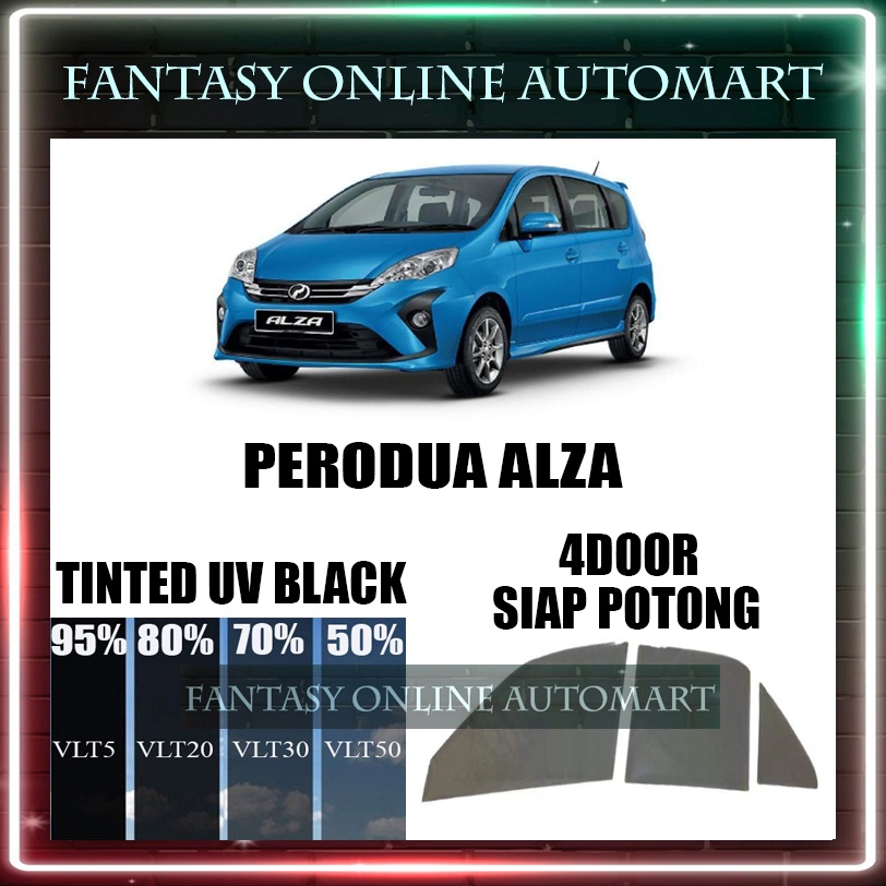 Perodua Alza 2010 2020 4 Door Tinted 2ply Uv 99 Hitamgelap 30 50 65