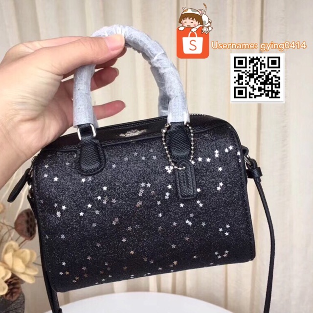 Coach+F37747+Micro+Bennett+Satchel+With+Star+Glitter+Purse+Handbag for sale  online