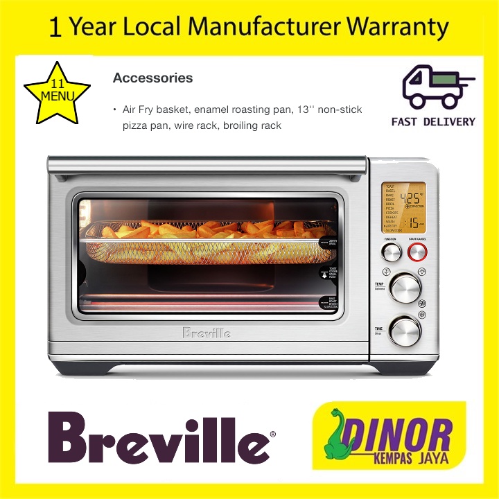 Breville 22L Smart Oven 11 Smart Cooking Functions Including Air Fryer BOV860 / BOV860 Shopee