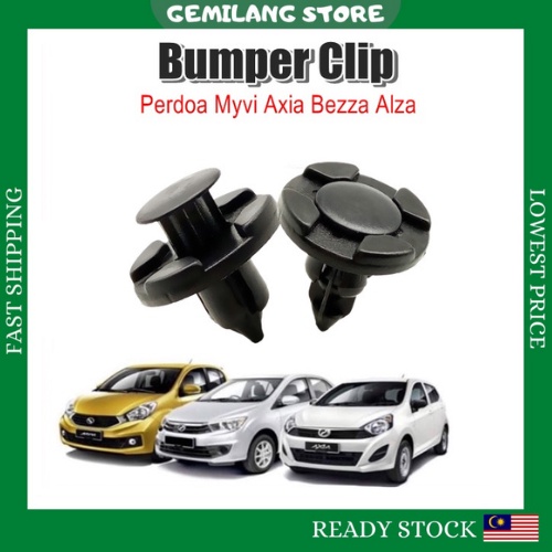 100pcs 8mm Car Rivet Bumper Hood Fender Plastic Push Clip Fastener Skru Klip Kereta