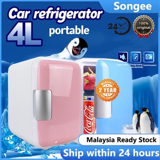 4L 6 Can Black Small Makeup Refrigerator Car Mini Fridge Cooler Warmer  Cosmetics Makeup Fridge Portable