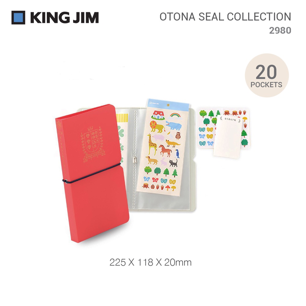 KING JIM 2980 OTONA Seal Collection, 20 Pockets