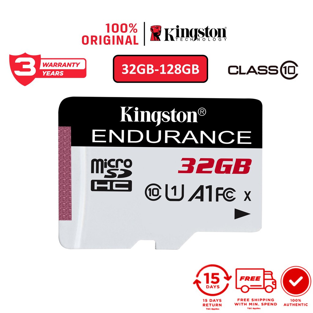 Kingston High Endurance SDCE 95MB/s UHS-I U1 Speed Class 10 microSD ...