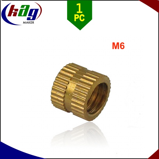 Brass Thread Insert Nut M6x8mm OD=8mm | Shopee Malaysia