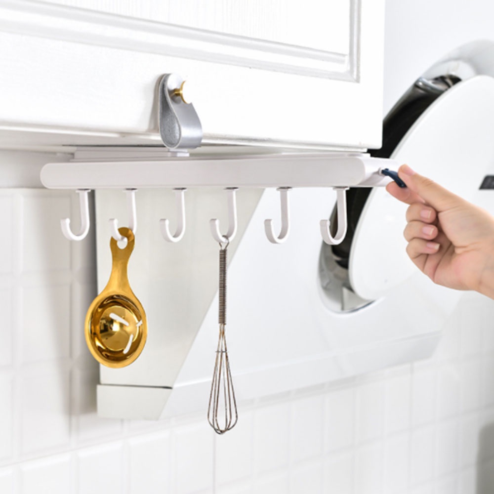 Kitchen 6 Hooks Kitchen Cabinet Rail Track Pull Out Pan Ceiling Hanging   E7e9d77fea2d33af5b094da1583449d0