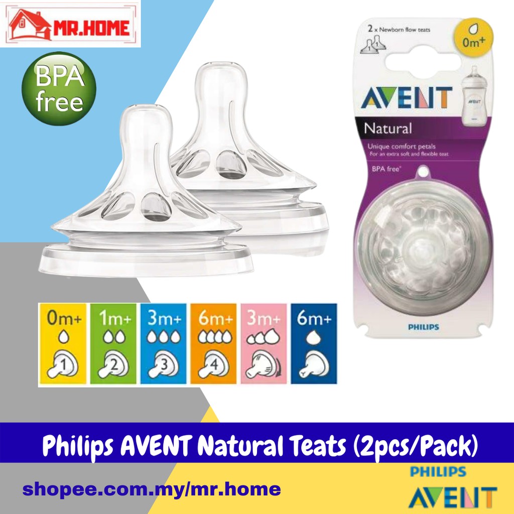 Puting Susu Avent Natural Philips Avent Natural Teats 2pcs Pack 1 9