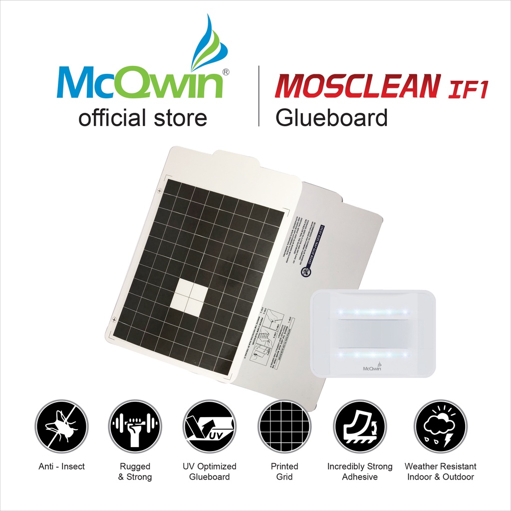 STICKY FLIES GLUEBOARD - FOR MCQWIN MOSCLEAN IF1 UV LED INSECT FLY TRAP ...