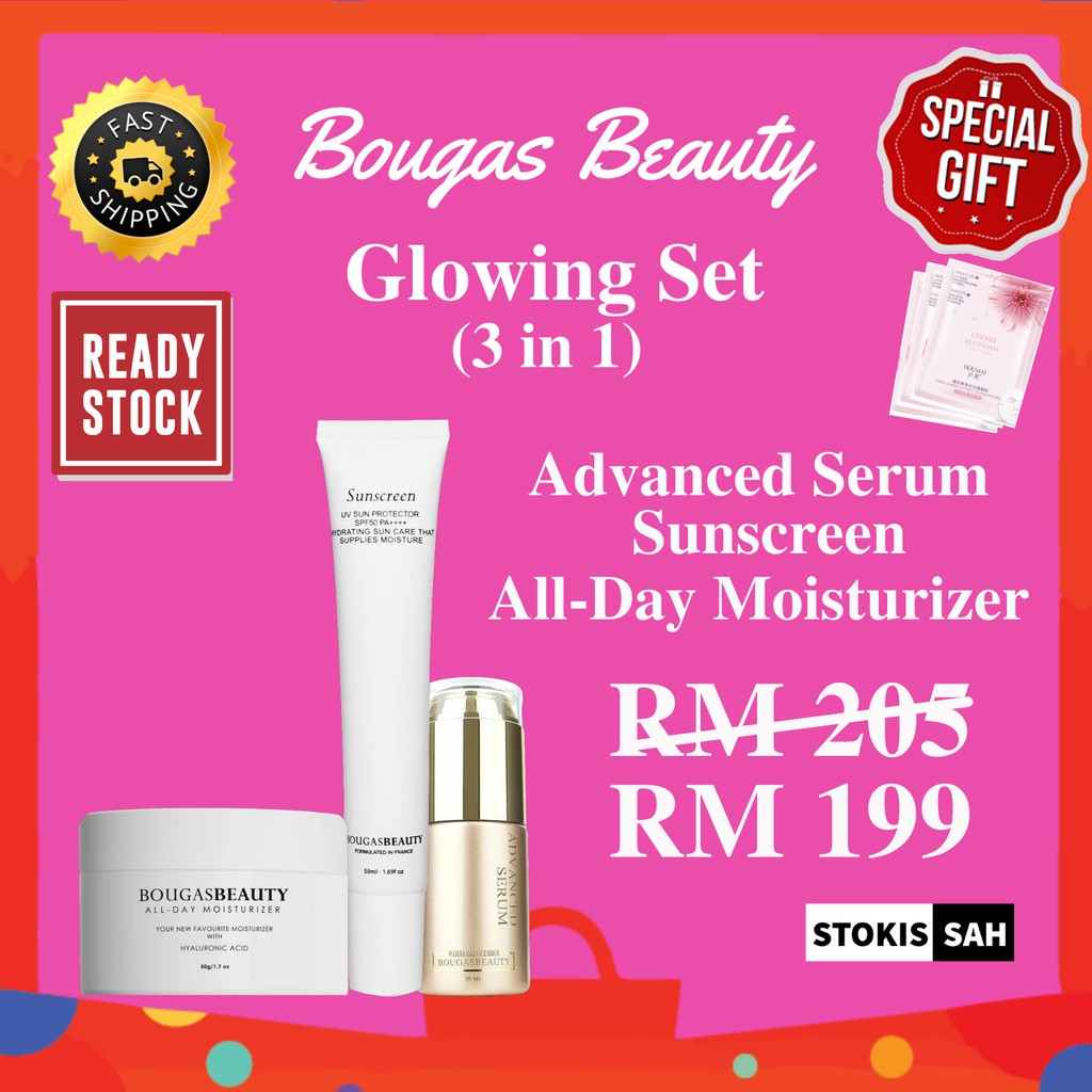 Bougas Glowing Set / Set Kulit Berseri Bougas Beauty | Shopee Malaysia