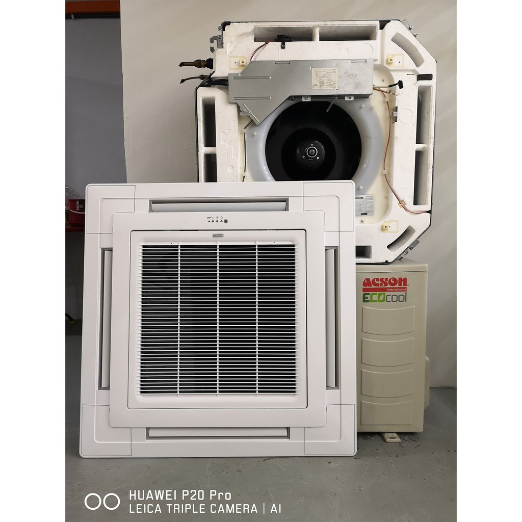 3.0HP Acson Cassette Type Used Aircond AC7777 / Non-inverter / Gas Type ...