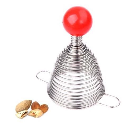 STAINLESS STEEL WALNNUT CRACKER WITH SPRING NUT OPENER TOOL (RED ...