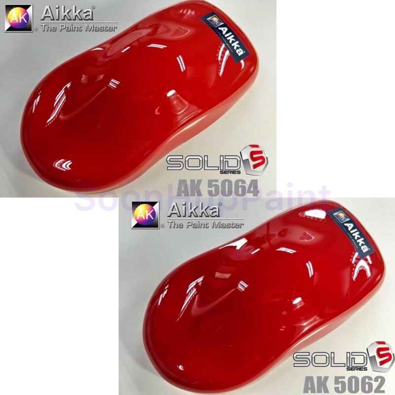 AIKKA AK5062 HI-BRIGHT RED & AK5064 RED AF SOLID S EFFECT 2K AUTOMOTIVE ...