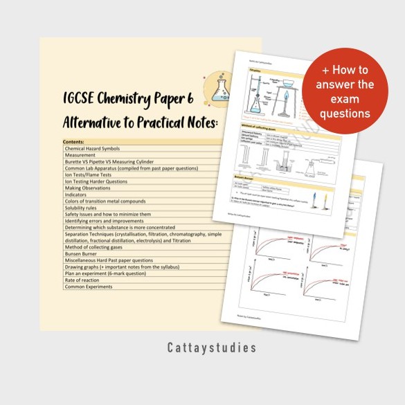 Cambridge IGCSE SCIENCE Alternative to Practical Paper 6 Softcopy Notes ...