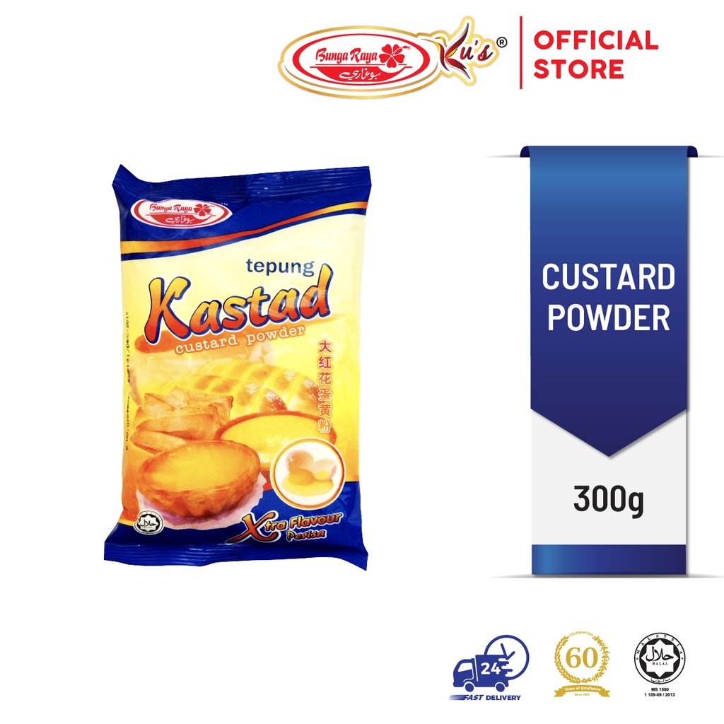 Bunga Raya Kus Tepung Kastad 300g Bunga Raya Kus Custard Powder 300g