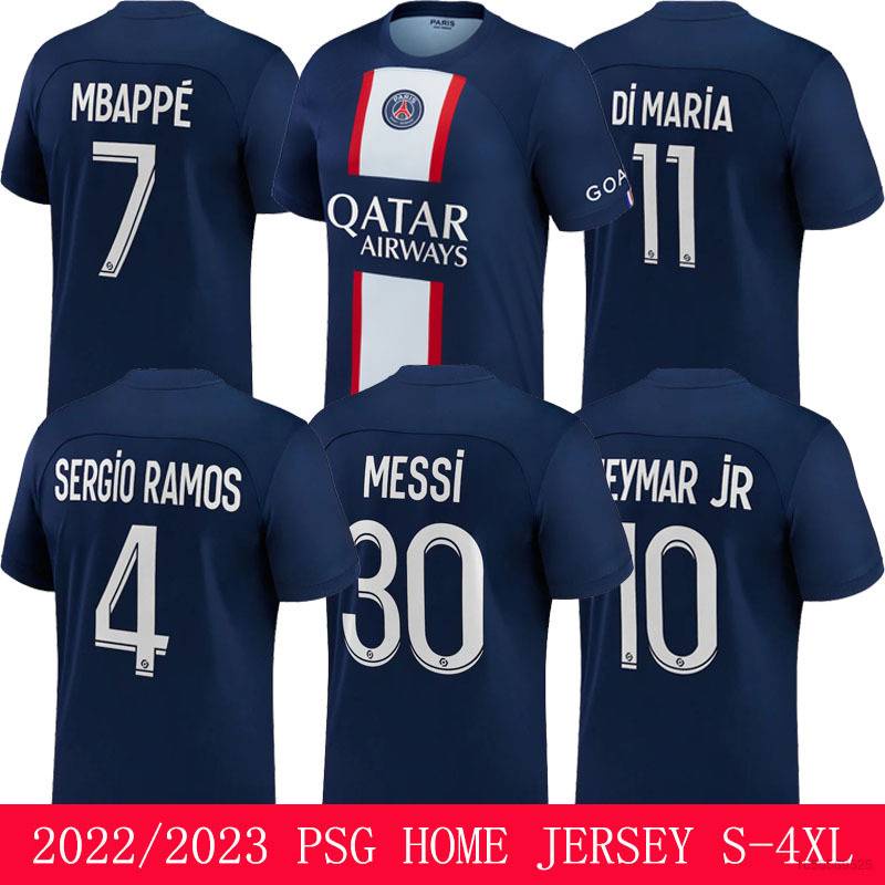 Newest Paris Saint-Germain Home Away Shirt 2021-2022 Football Jersey 21/22  Short Sleeve Man Fans PSG Jersey MESSI 30 Neymar Jr 10 KEAN 18 Mbapp7  Sergio Ramos 4 Soccer Jersey