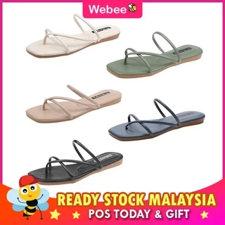 READY STOCK💝WEBEE F-HONGXY Sandal Women's Flat Sandal Kasut Slipper Shoes Perempuan Lady Wanita