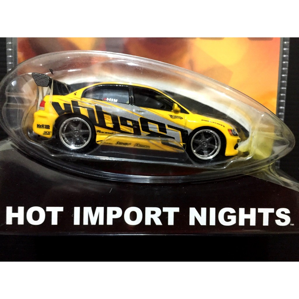 HOT WHEELS HIN HOT IMPORT buy NIGHTS MITSUBISHI LANCER EVOLUTION VIII YELLOW