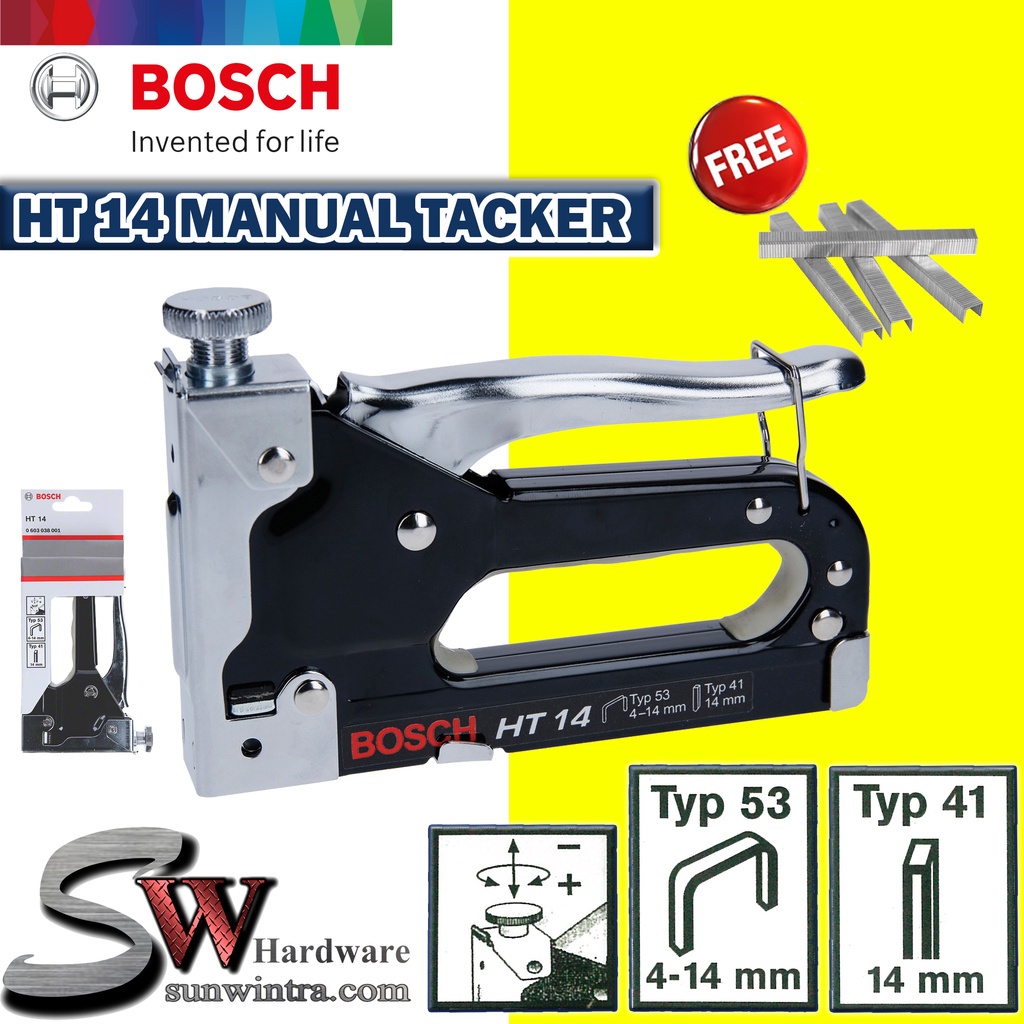 [100% ORIGINAL] Bosch Manual Tacker HT 14 HT14 #0603038001 F.O.C Staple ...