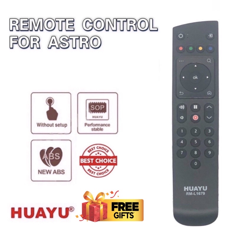 Huayu RM-L1679 Remote Contorl For STV Decorder | Shopee Malaysia