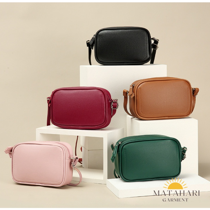 (MG)Korea Fashion Women Simple Plain Sling Bag Crossbody Bag Casual ...