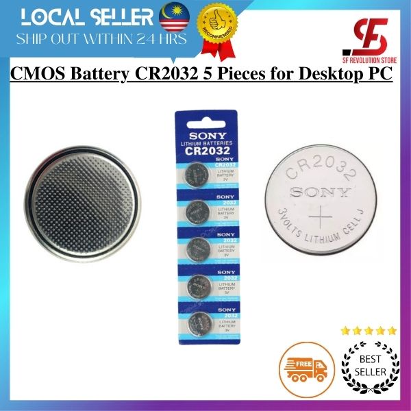 CMOS Battery CR2032 5 Pieces for Desktop PC Shopee Malaysia