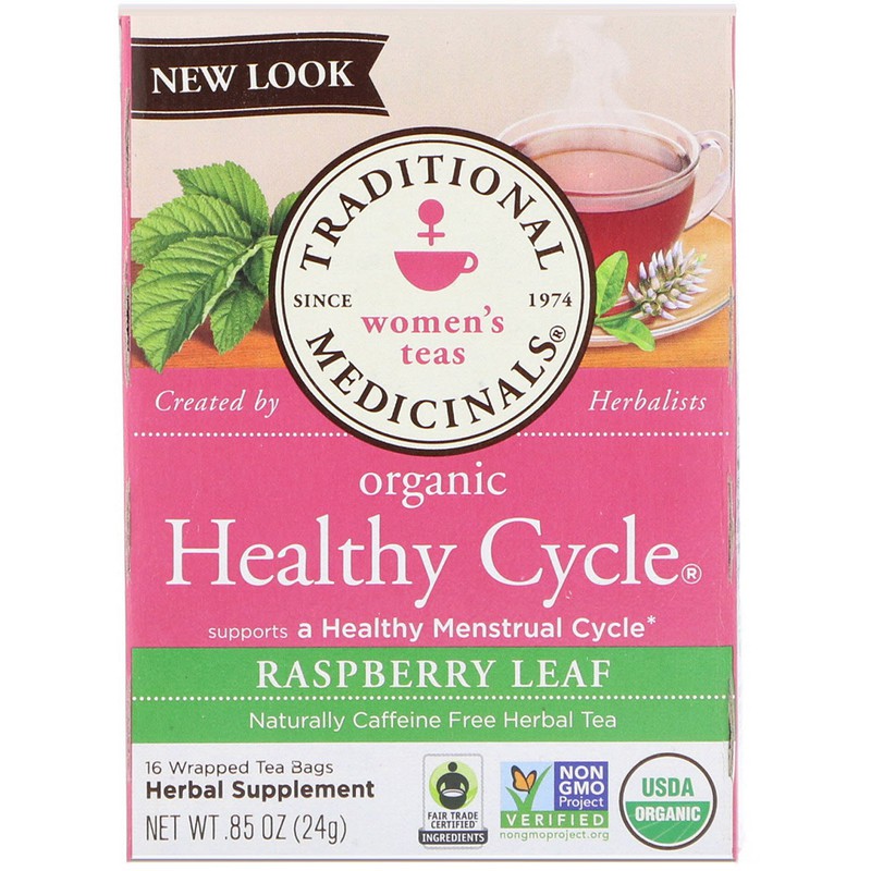Traditional Medicinals Healthy Cycle Raspberry Leaf 16 tea bags ...