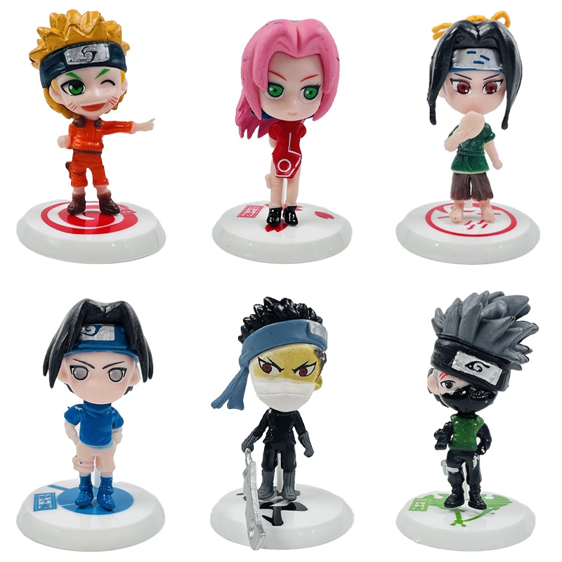MINIX - Naruto Shippuden - Pack of 4 - Collectible Figure 7cm (Naruto, Kakashi, Itachi, Sakura