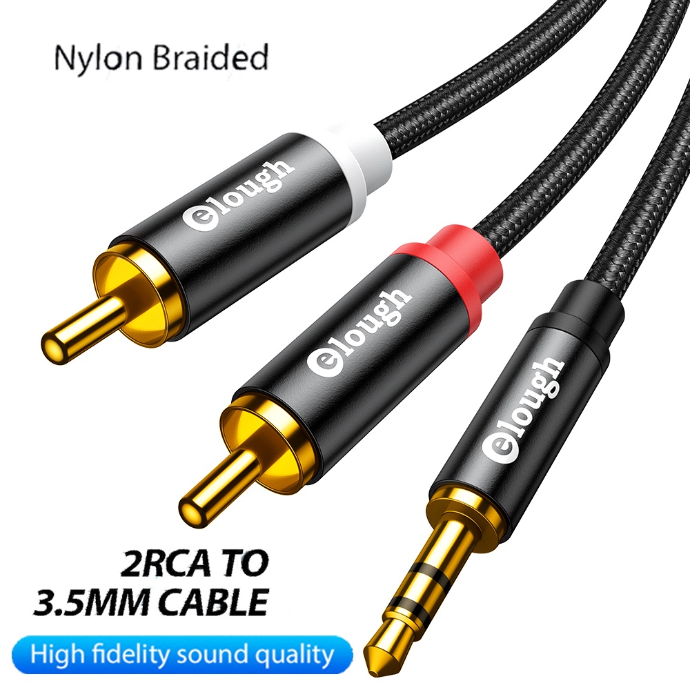 Câble Audio 3.5mm Vers 2 RCA Mâle - 90 Degrés, 3FT, Connexion Stéréo Pour Smartphone, Enceintes