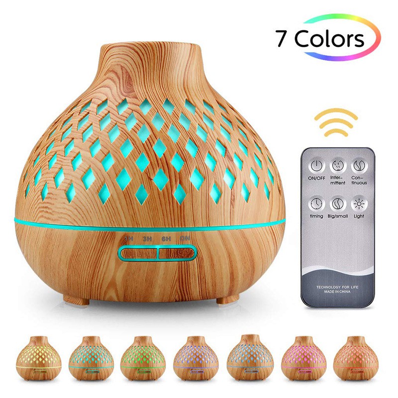 Free Remote + 3 Pin Plug 500ML Air Diffuser for Essential Oil Air ...