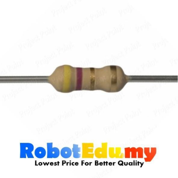 Perintang / Resistor 0.25W 5% (4R7) (4.7R) [10pcs]
