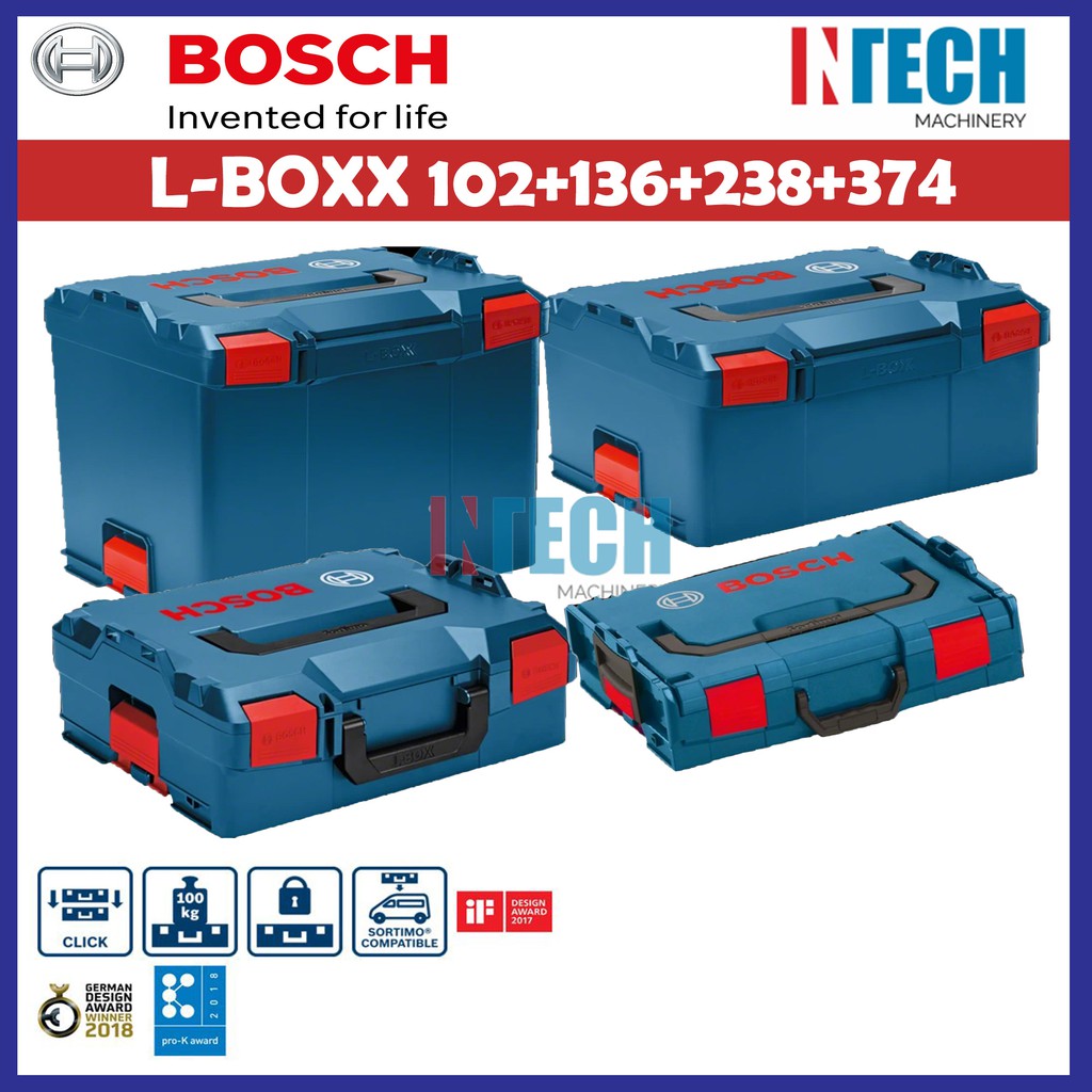 Bosch L-BOXX 102 136 238 374 Carrying Case System Stackable Tools