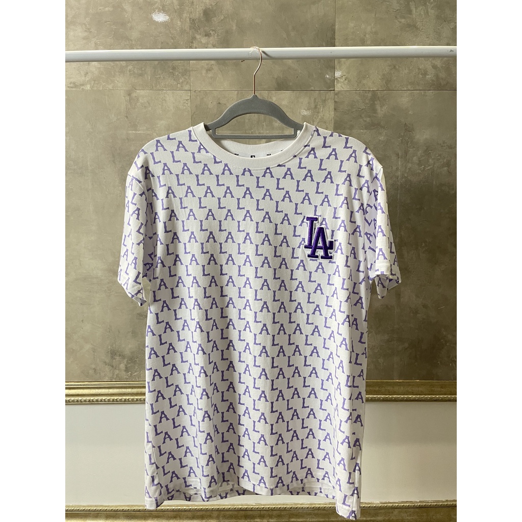 MLB Korea Unisex Gradation Monogram Clipping Oversized Short Sleeve Tee Shirt NY Yankees Turquoise