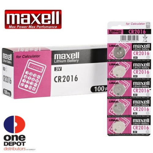 Renata CR2016 Lithium Battery - 3V Coin Cell Blister Pack