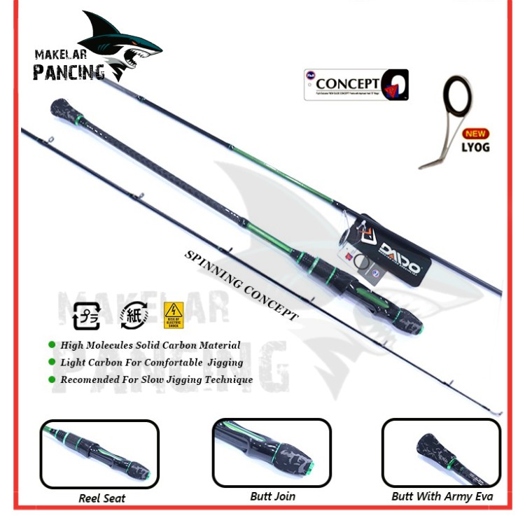 Daido Green Hell 662's Newest Jigging Rod - PVC Packing | Shopee Malaysia