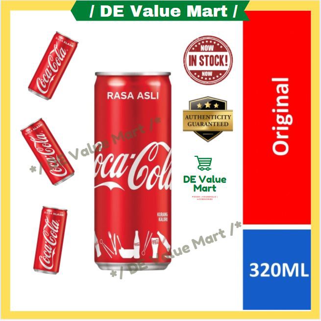 Coca-Cola / Coke Tin Rasa Asli (320ml x 1) | Shopee Malaysia