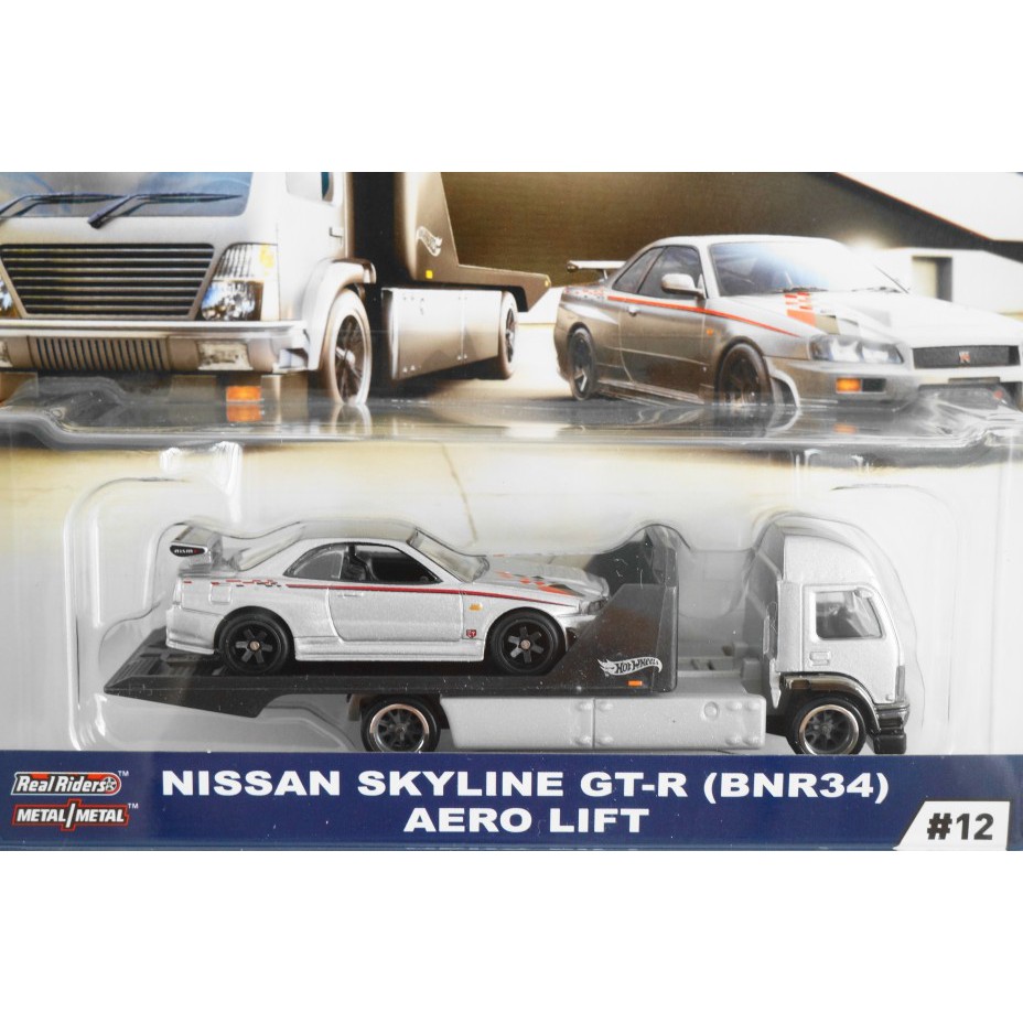 Hot Wheels Team Transport 12 Nissan Skyline Gt R Bnr34 And Aero Lift Shopee Malaysia 6343