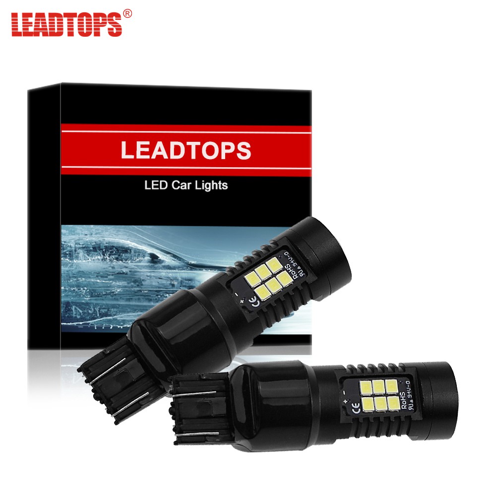 LEADTOPS T20 7440 7443 White Amber Red LED Car Bulb 18 SMD Stop Reverse