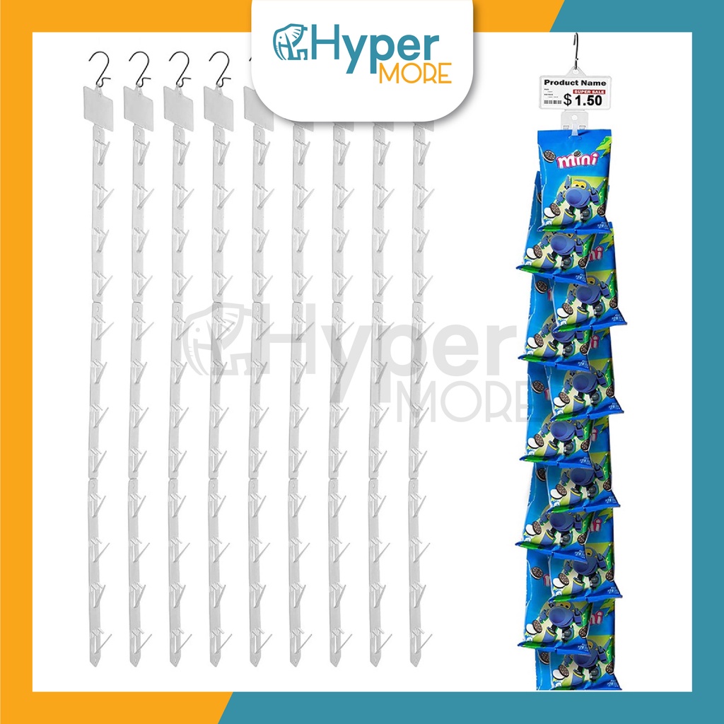 HYPERMORE Snack Plastic Display Clip Retail Shelf Supermarket Hanger
