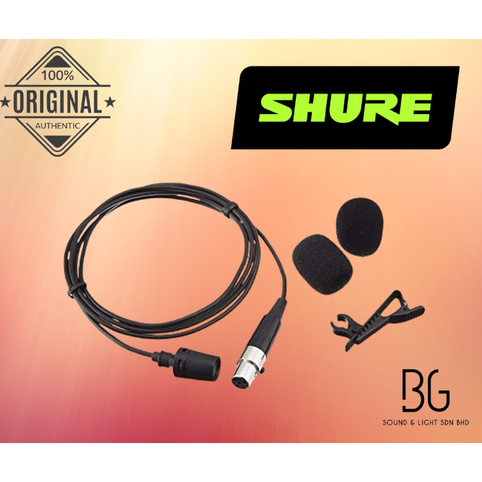 Shure CVL-B/C-TQG Lavalier Microphone For Shure Wireless (CVL-TQG ...