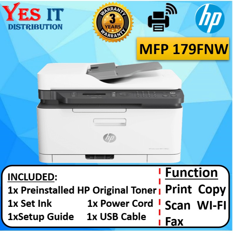 HP Color Laser Jet MFP 179FNW AllInOne Printer (PRINT,SCAN,COPY,FAX
