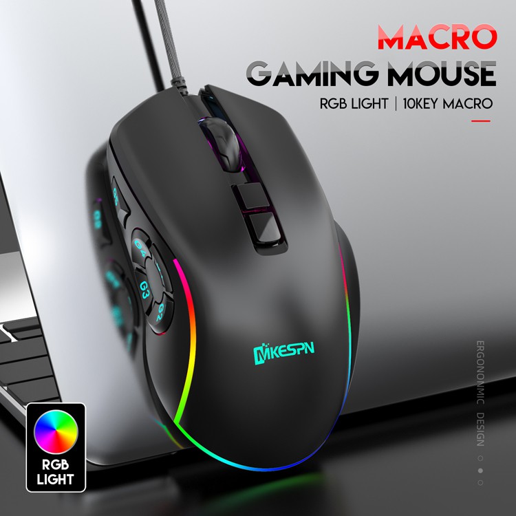 [New listing special] X9 Wired Gaming mice 10 Macro Programmable Keys 6 ...