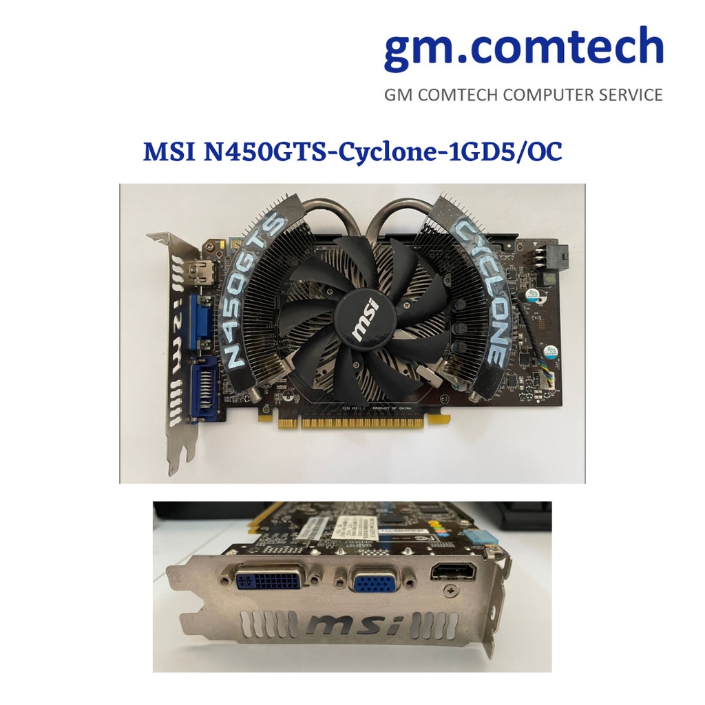 Refurbished Graphic Card MSI N450GTS Cyclone 1GD5/OCH 1024MB DDR5