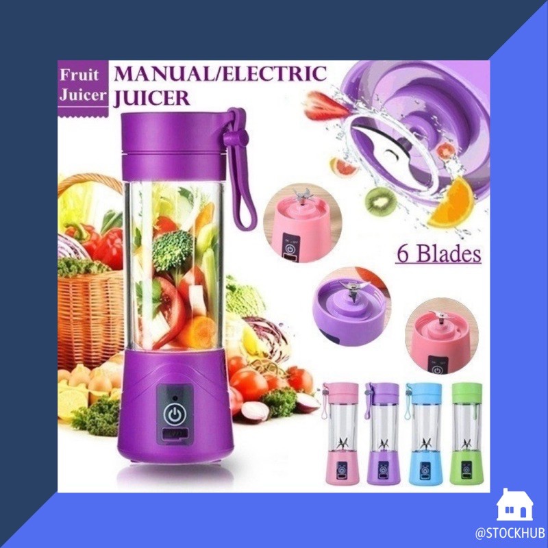 🔥Ready Stock🔥 Upgraded 6 Blades Portable Electric Juice Cup Blender juice maker Blend Shopee