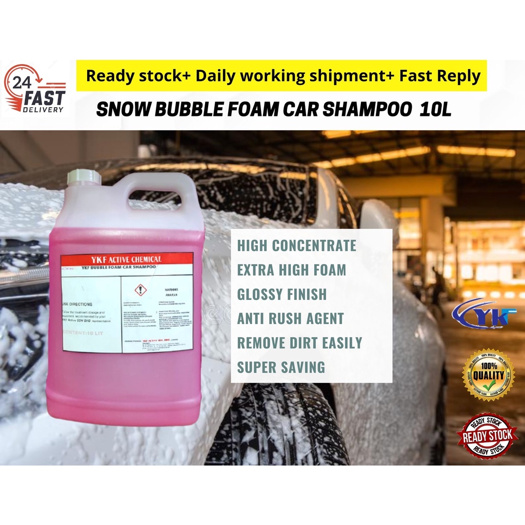 YKF Snow Bubble Foam 10L Car Shampoo 5 Extra High Foam Ultimate Nano
