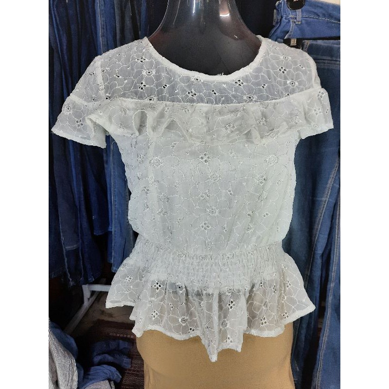 Slot / Mini Tokol / Mini Bale White Blouse 5kg (baca description dulu ...