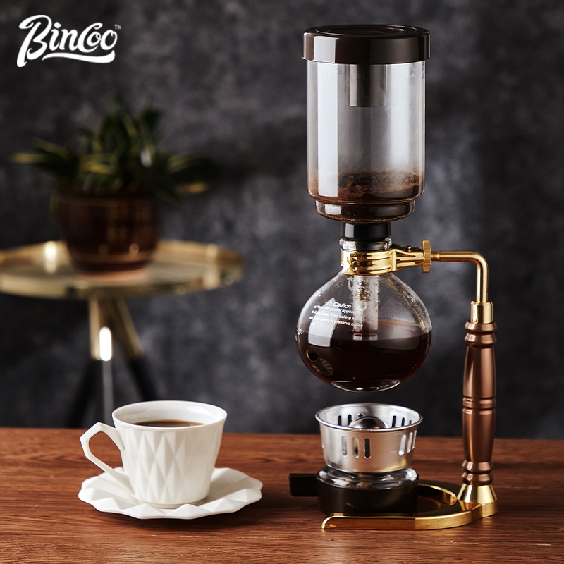 BINCOO Coffee Siphon Pot Grinder Set Retro Style Siphon Coffee pot