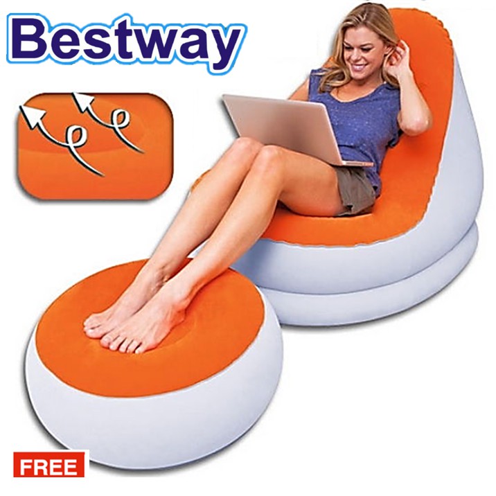 🔥PROMOTION 75053 🔥 BESTWAY Inflatable Relaxing Air Sofa Seat Chair Rest ...