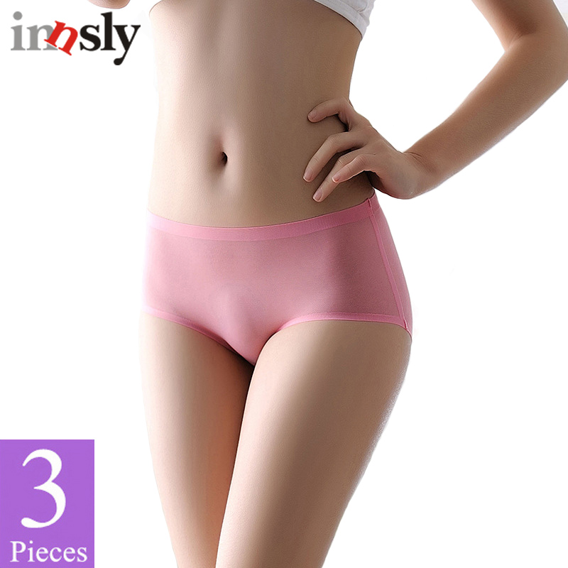 3 Pieces/Set Summer Women Ultra Thin Panties Cool Transparent Seamless
